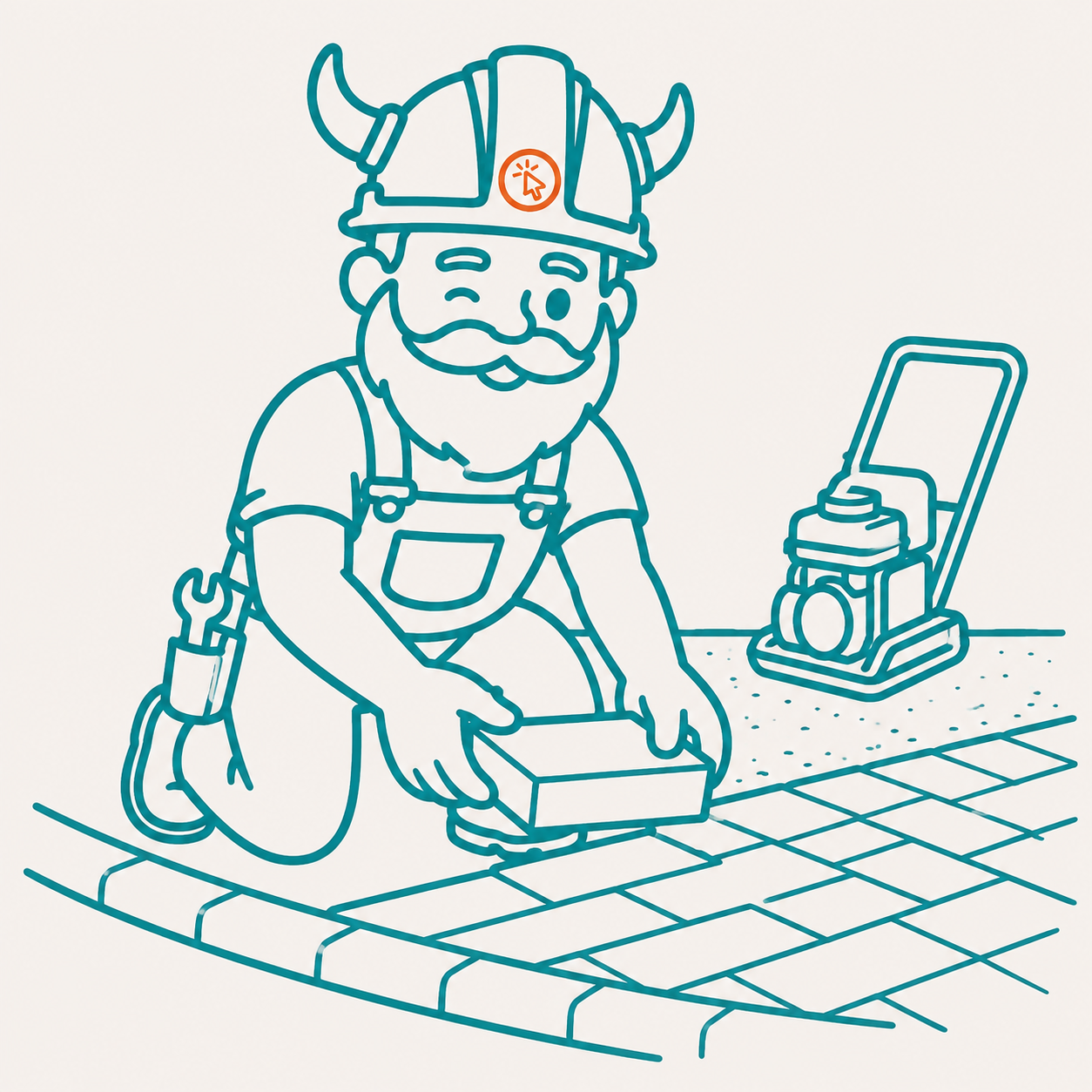 Viking laying block paving